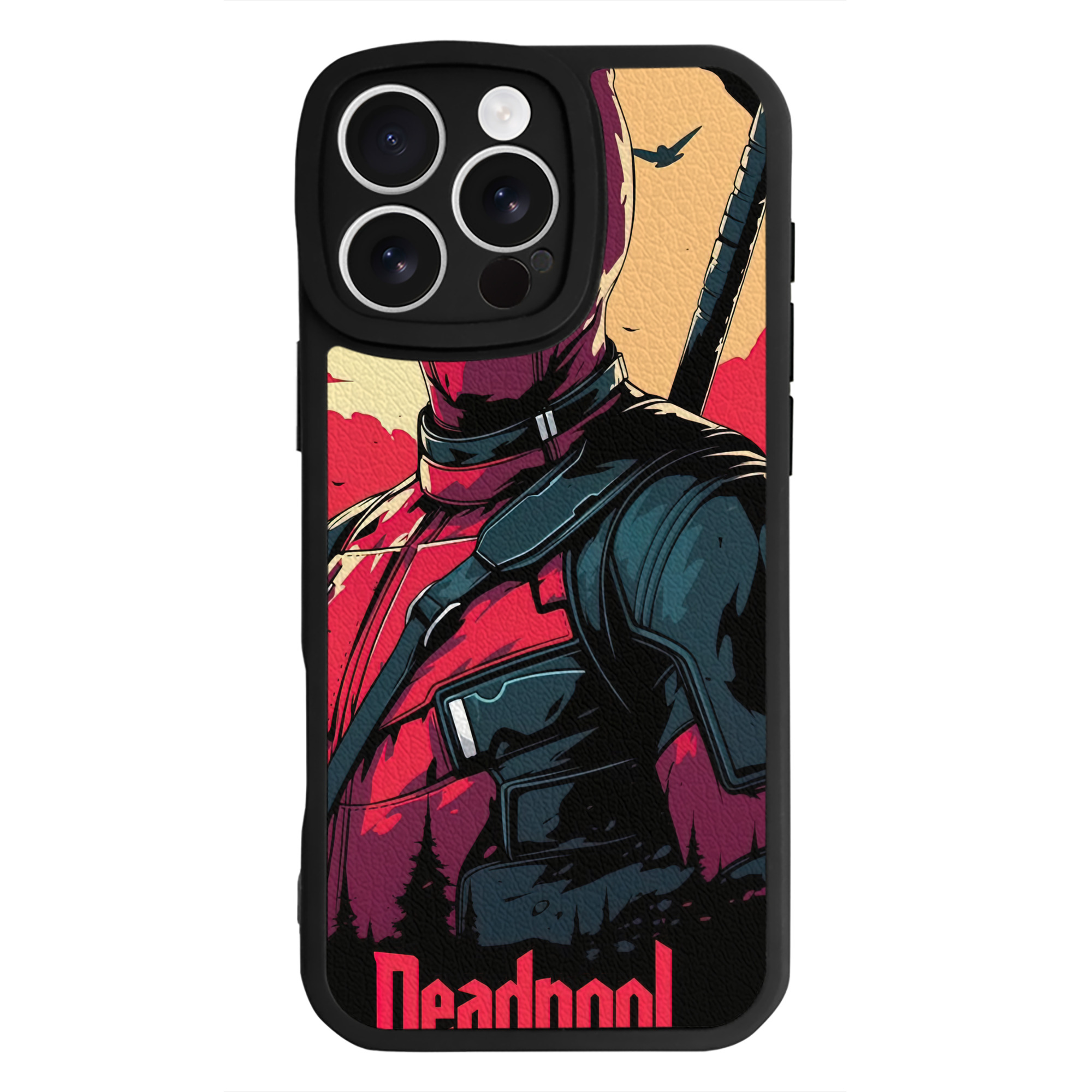 （画像用） Deadpool デッドプール 【iPhone 16シリーズ対応】シリコンスマホケース（レザー調） 材質：シリコン